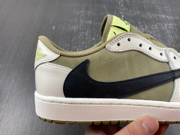 Air Jordan 1 Retro Low Golf Travis Scott Neutral Olive  FZ3124-200