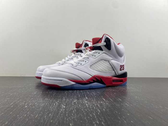 Air Jordan 5 Retro Fire Red Black Tongue (2013)  136027-120