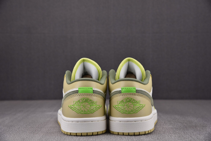 Air Jordan 1 Low Sail White Oil Green FD9906-131